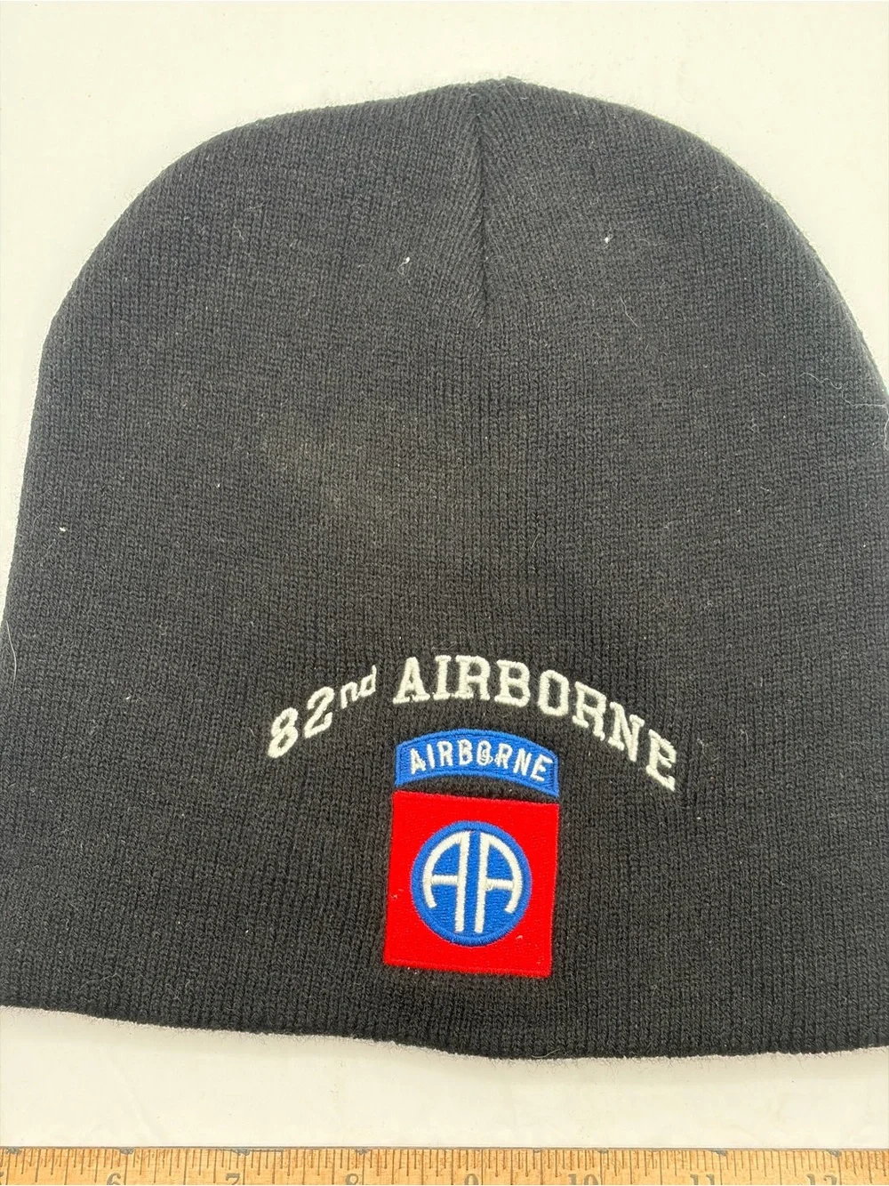 82nd Airborne Beanie Hat - American Army Soldier AA Winter Knitted Black Men New